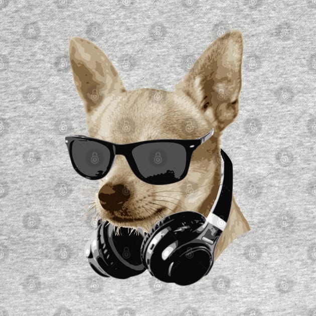 Cool Chihuahua DJ by Nerd_art